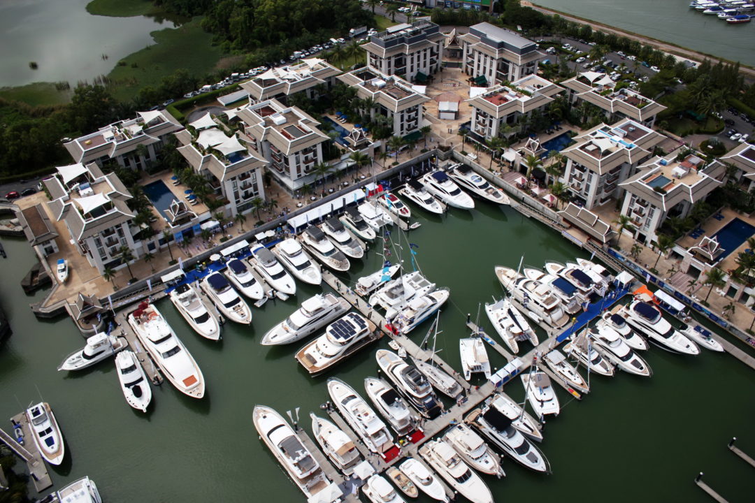 Royal Phuket Marina, boats, catamaran, yachts, superyachts, marina view